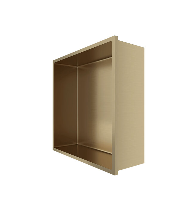 Nisjes badkamer Geborsteld goud 30x30x10cm Inbouwnis Douche
