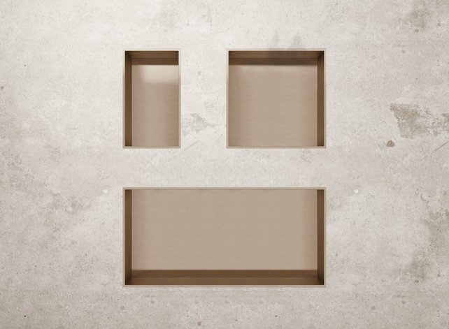 Nisjes badkamer Geborsteld Koper 60x30x10cm Inbouwnis Douche