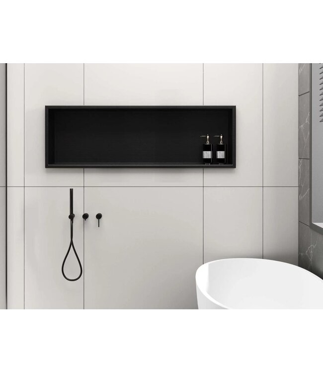 Nisjes badkamer Zwart Mat 60x30x10cm Inbouwnis Douche