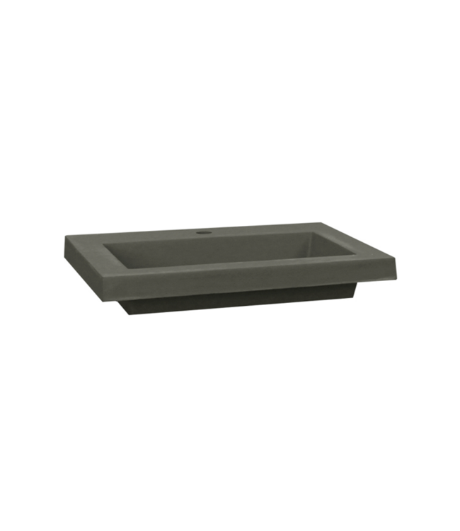 Wastafel Beton 60x47x5cm met kraangat - zonder overloop