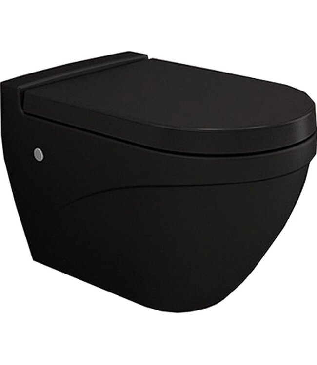 Hangtoilet Bocchi Taormina Arch Mat Zwart incl. toiletbril soft-close