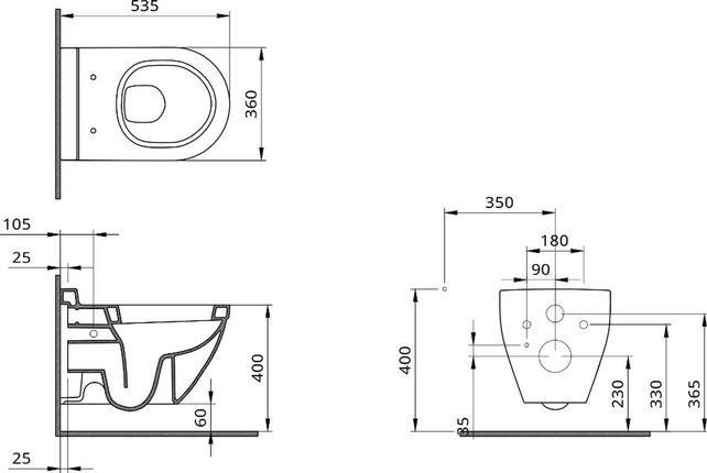 Hangtoilet Bocchi Taormina Arch Mat Zwart incl. toiletbril soft-close