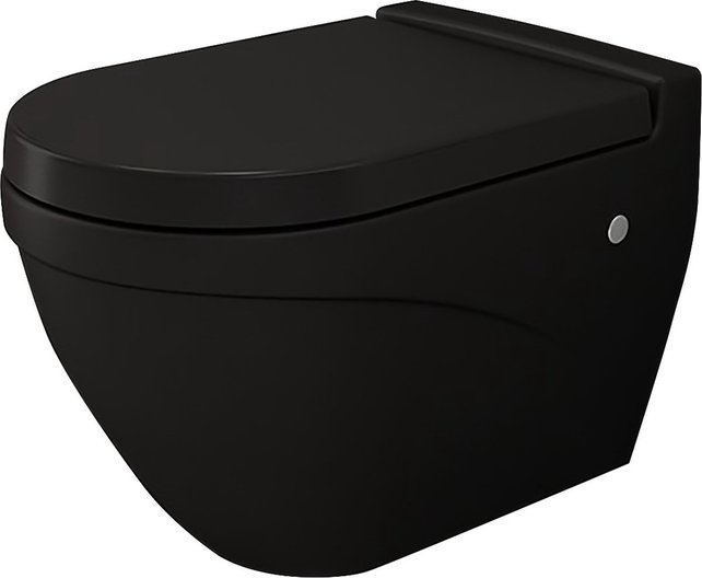 Hangtoilet Bocchi Taormina Arch Mat Zwart incl. toiletbril soft-close