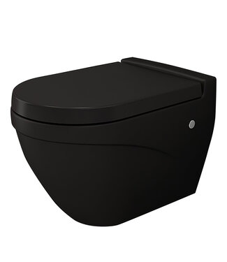 BOCCHI Hangtoilet Bocchi Taormina Arch Mat Zwart incl. toiletbril soft-close