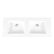 Creavit Sally Badkamermeubel Mat zwart 160x50x45cm met Solid Surface Wastafel met overloop zonder kraangat vier lades softclose.