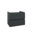 Badkamermeubel 160x46x50cm Mat Eiken 4 softclose lades - Wastafel Solid Surface Dubbele wasbak zonder kraangaten