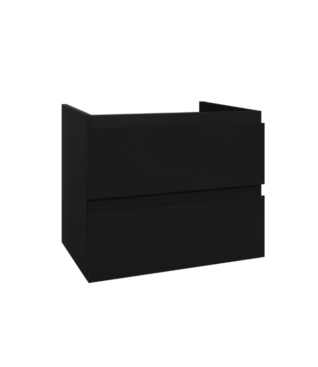 Badkamermeubel 160x46x50cm Mat Eiken 4 softclose lades - Wastafel Solid Surface Dubbele wasbak zonder kraangaten