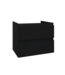 Badkamermeubel 160x46x50cm Mat Eiken 4 softclose lades - Wastafel Solid Surface Dubbele wasbak zonder kraangaten