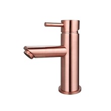 Wastafelkraan Laag Mia Geborsteld Koper Opbouw Messing