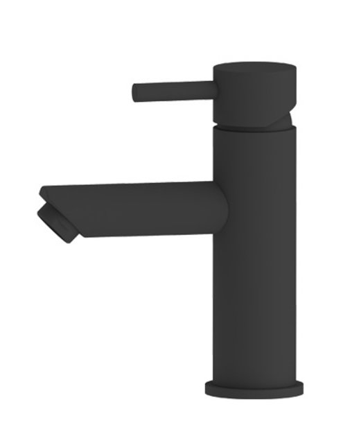 Wastafelkraan Laag Mia Gun Metal Opbouw Messing