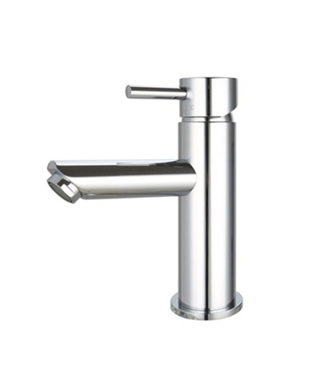 SANI-SUPPLY Wastafelkraan Laag Mia Mat Zwart Opbouw Messing