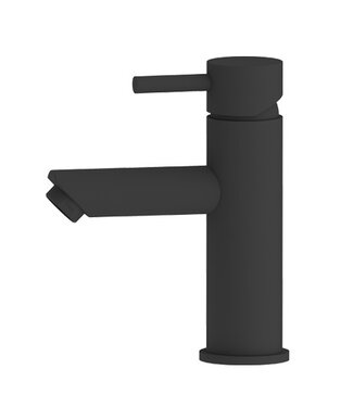 SANI-SUPPLY Wastafelkraan Laag Mia Mat Zwart Opbouw Messing