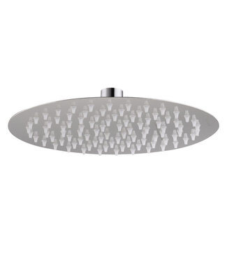 ALONI Regendouchekop Rond 20cm Chroom Hoofddouche met rubbere sproeimondjes roestvrij