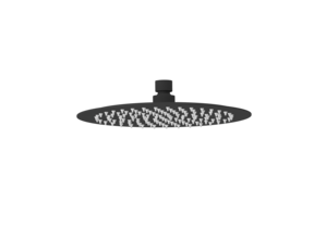 Regendouchekop Effeze Rond 25 cm Mat Zwart Ultra dun hoofddouche