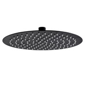 Regendoucheset Mila Mat Zwart Rond Opbouw Thermostatisch Hoofddouche 20 cm Regendoucheset Mila Mat Zwart Rond Opbouw Thermostatisch Hoofddouche 20 cm