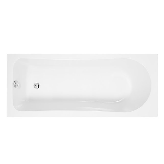 Creavit Pearl acryl inbouw ligbad 170x70 cm hoogglans Wit met badpoten excl. ombouw