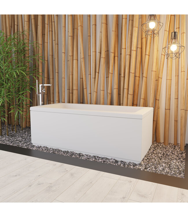 Creavit Pearl acryl inbouw ligbad 170x70 cm hoogglans Wit met badpoten excl. ombouw