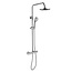 Doucheset Eva Opbouw Rond Glans Chroom Regendouche 20cm Thermostaatkraan Glijstang en Handdouche