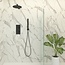 Regendoucheset Inbouw Muur Genoa 20cm Rond met Wandarm Mat Zwart