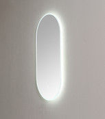 Badkamerspiegel Lana Lux Zwart Ovaal 90x45x3 cm met LED-verlichting 3-kleuren dimbaar touch sensor Badkamerspiegel Lana Lux Zwart Ovaal 90x45x3 cm met LED-verlichting 3-kleuren dimbaar touch sensor