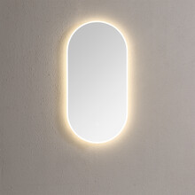 Badkamerspiegel Lana Lux Ovaal 90x45x3 cm met LED-verlichting 3-kleuren dimbaar touch sensor