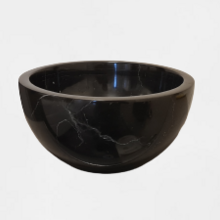 Mini waskom Zwart Emperador Fonteinkom marmer 20x9,5cm