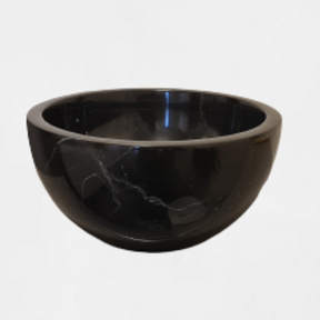 Mini waskom Zwart Emperador Fonteinkom marmer 20x9,5cm
