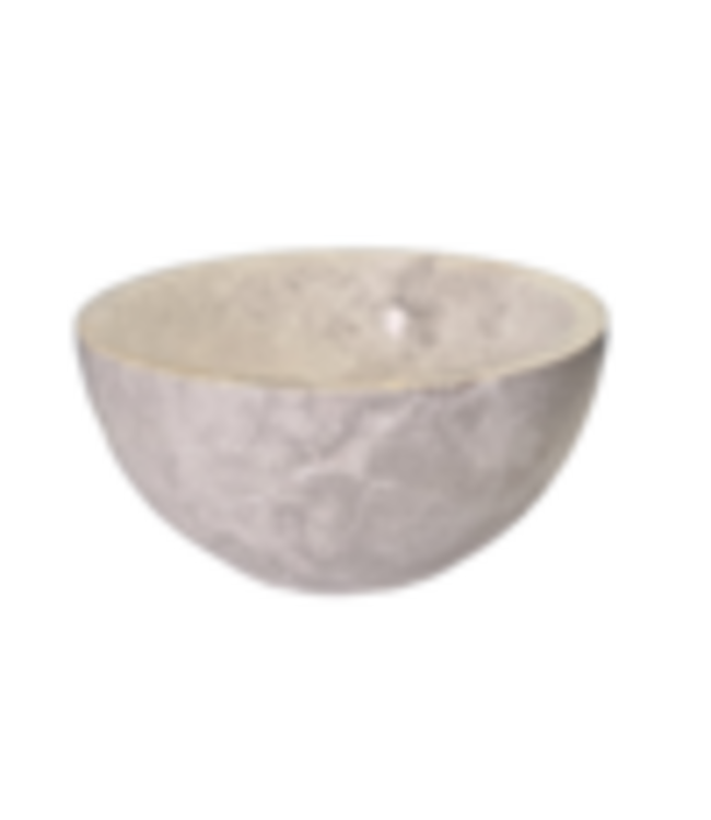 SANI-SUPPLY Mini waskom Zwart Emperador Fonteinkom marmer 20x9,5cm