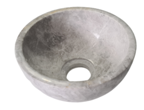 Mini waskom Tundra Grijs Fonteinkom marmer 20x9,5cm