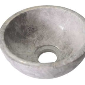 Mini waskom Tundra Grijs Fonteinkom marmer 20x9,5cm