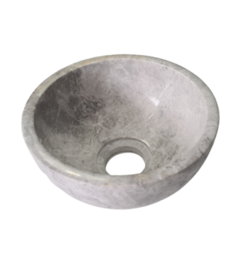 SANI-SUPPLY Mini waskom Tundra Grijs Fonteinkom marmer 20x9,5cm