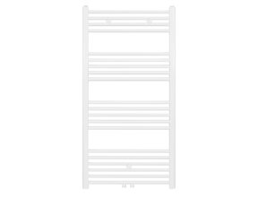 Handdoekradiator Girne Mat Wit Geborsteld 120x60 cm 616 WATT Midden aansluiting