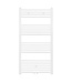 BELRAD Handdoekradiator Girne Mat Wit Geborsteld 120x60 cm 616 WATT Midden aansluiting