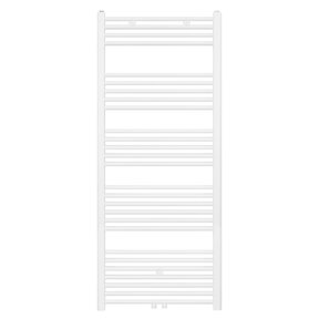 Handdoekradiator Girne Mat Wit Geborsteld 160x60 cm 828 WATT Midden aansluiting