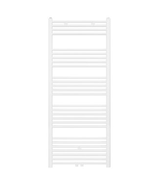 BELRAD Handdoekradiator Girne Mat Wit Geborsteld 160x60 cm 828 WATT Midden aansluiting