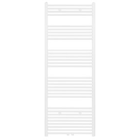 Handdoekradiator Girne Mat Wit Geborsteld 180x60 cm 944 WATT Midden aansluiting