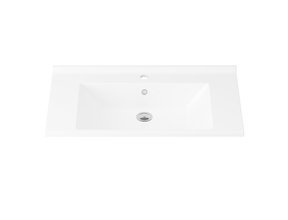 Wastafel Hayat 80x45cm Keramiek met kraangat glans wit