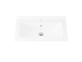 Wastafel Hayat 60x45cm Keramiek met kraangat glans wit