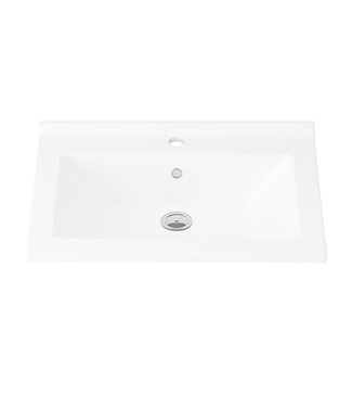 ALONI Wastafel Hayat 60x45cm Keramiek met kraangat glans wit