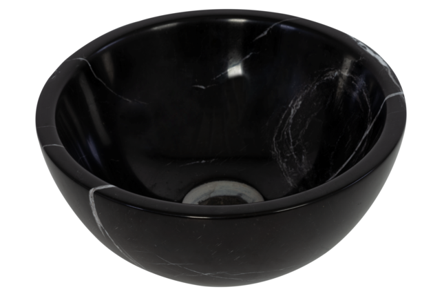 Parro fontein planchet set Zwart Pearl met marmer fonteinkom Zwart