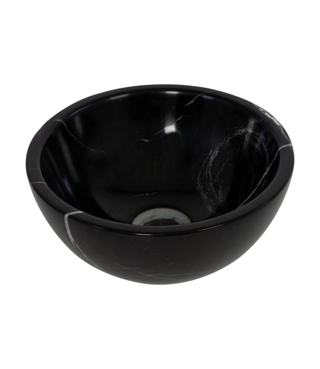 Parro fontein planchet set Zwart Pearl met marmer fonteinkom Zwart