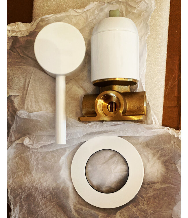 Omstelkraan Bidetkraan Wit  warm / Koud tbv bidettoilet Douchewc bidetdouche