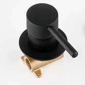 Omstelkraan Zwart inbouw Bidetkraan mat zwart warm en koud tbv bidettoilet Douchewc bidetdouche