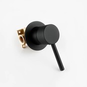 Omstelkraan Zwart inbouw Bidetkraan mat zwart warm en koud tbv bidettoilet Douchewc bidetdouche