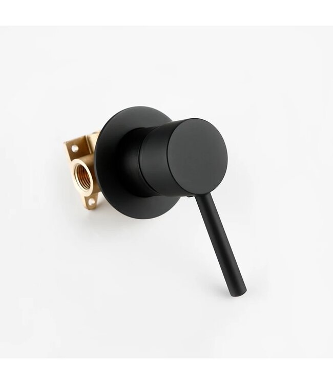 Omstelkraan Zwart inbouw Bidetkraan mat zwart warm en koud tbv bidettoilet Douchewc bidetdouche