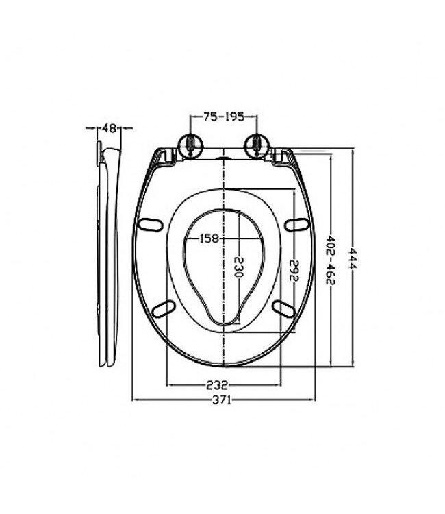 Toiletbril Family Dubbele Toiletzitting Softclose en Quickrelease Wit