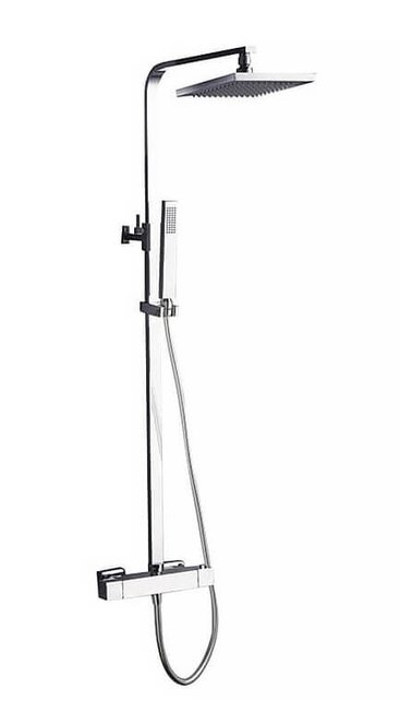 Regendouche set Cube opbouw vierkant chroom Hoogte verstelbaar Compleet Ø20cm Regendouche set Cube opbouw vierkant chroom Hoogte verstelbaar Compleet Ø20cm