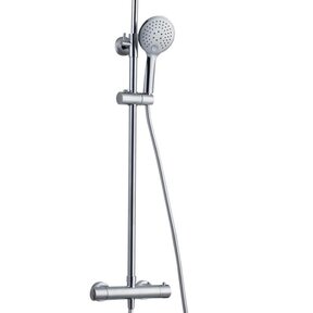 Regendouche set Chicago opbouw rond chroom Hoogte verstelbaar Compleet Ø25cm