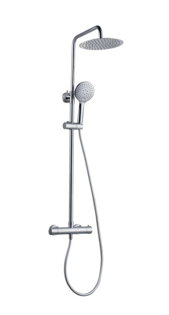 Regendouche set Chicago opbouw rond chroom Hoogte verstelbaar Compleet Ø25cm