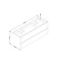 Wastafelonderkast Trend Wood Eiken 120x47x50 cm met greeplijst twee lades softclose